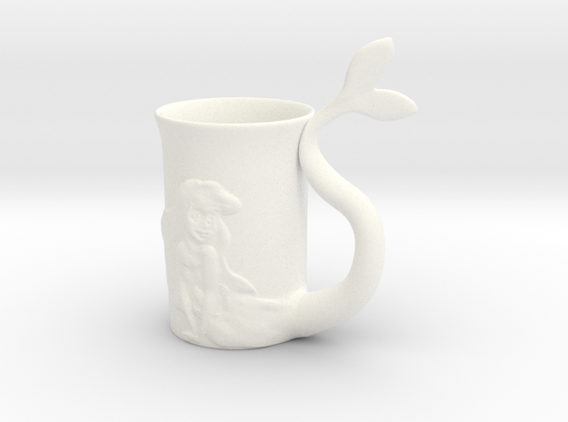 The Little Mermaid Mug in White Processed Versatile Plastic
