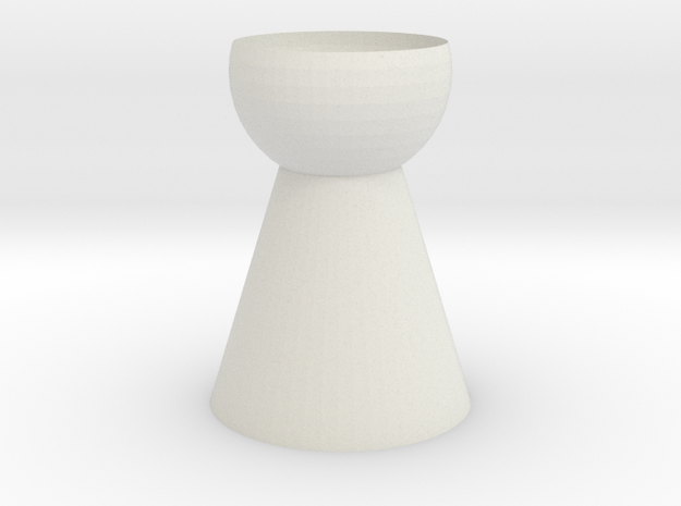 Vase 12 in White Natural Versatile Plastic