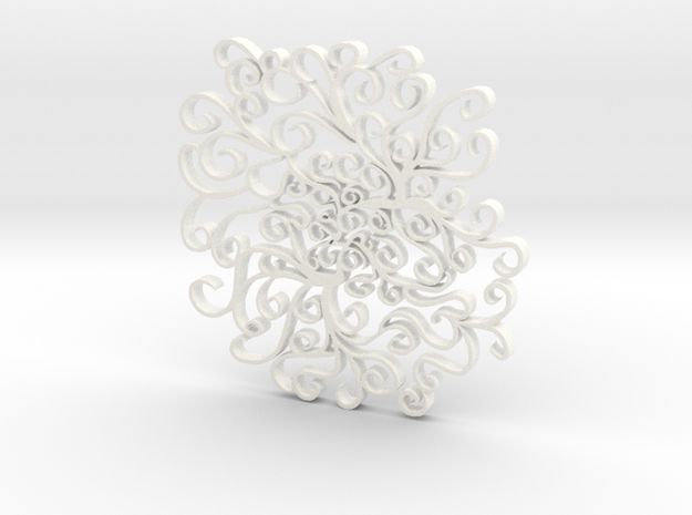 Peaceful Curvature in White Processed Versatile Plastic