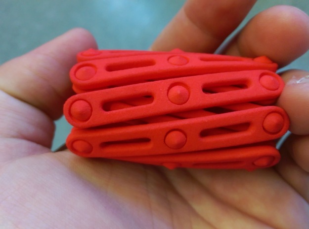 Expandable Bracelet light in Red Processed Versatile Plastic