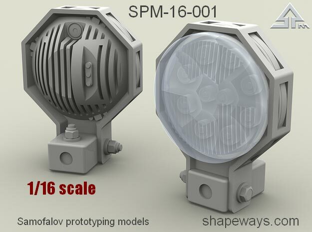 1/16 SPM-16-001 Truck LED Headlights in Clear Ultra Fine Detail Plastic