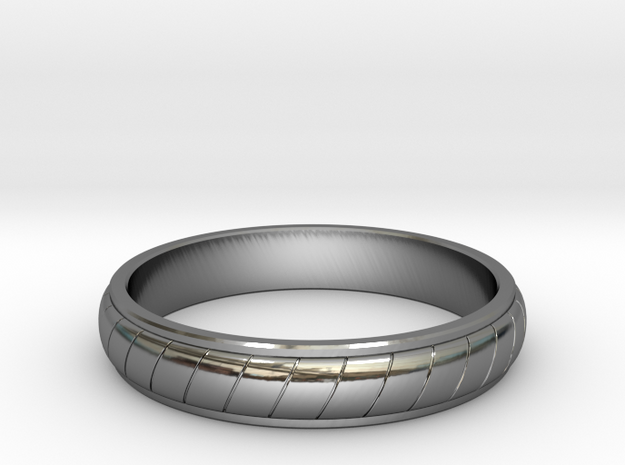 Ring T60 in Fine Detail Polished Silver