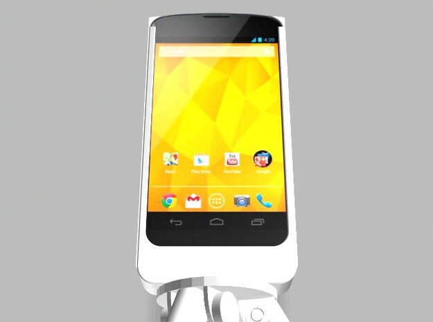 Nexus 4 Camera Mount 5000mah Charger USB Power in White Natural Versatile Plastic