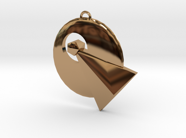 IDIC pendant (Star Trek) in Polished Brass