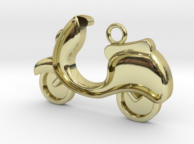 Scooter Charm in 18k Gold Plated Brass