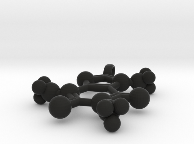 Caffeine Pendant in Black Natural Versatile Plastic