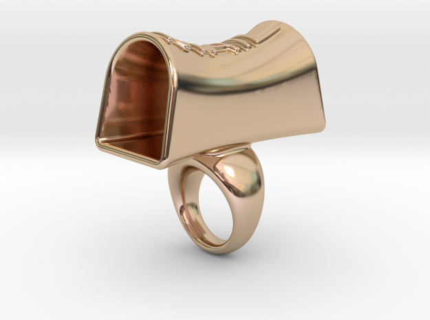 Message of love 14 in 14k Rose Gold Plated Brass