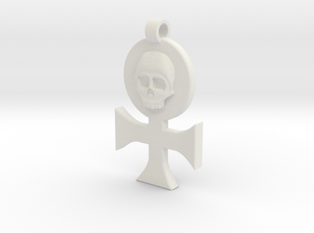 Order of Our Martyred Lady Pendant in White Natural Versatile Plastic