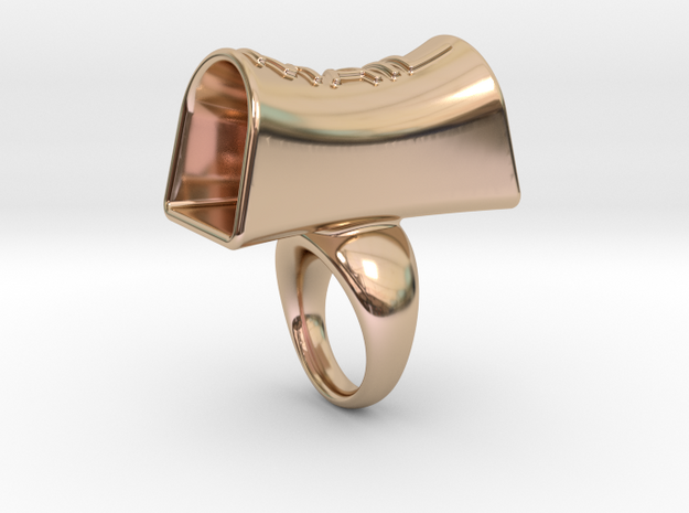 Message of love 27 in 14k Rose Gold Plated Brass
