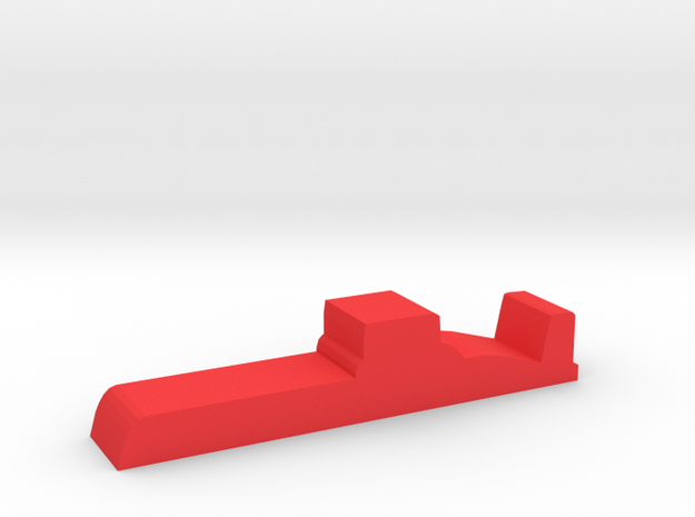 Game Piece, Red Force Ballistic Sub in Red Processed Versatile Plastic