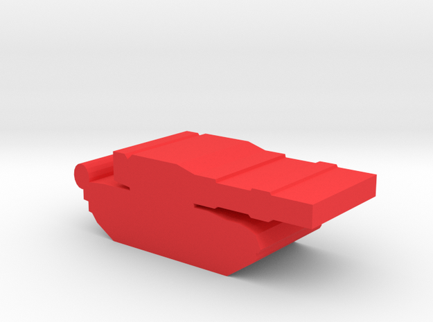 Game Piece, Red Force T-80 Tank in Red Processed Versatile Plastic