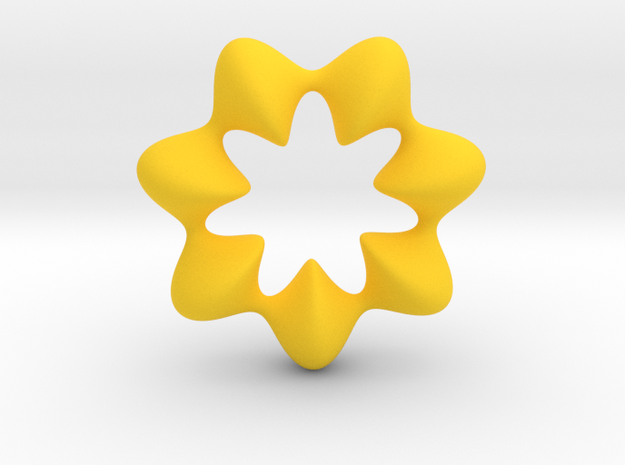 0066 AntisymmetricTorus (p=7.0) #009 in Yellow Processed Versatile Plastic