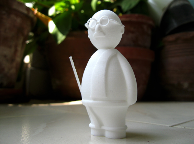 Gandhi - Indian-vidual Indian style figurine in White Processed Versatile Plastic