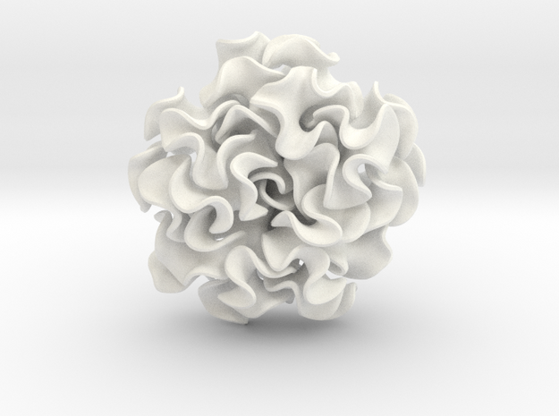Flora Pendant in White Processed Versatile Plastic