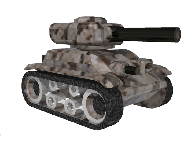 Panzer 74' in White Natural Versatile Plastic