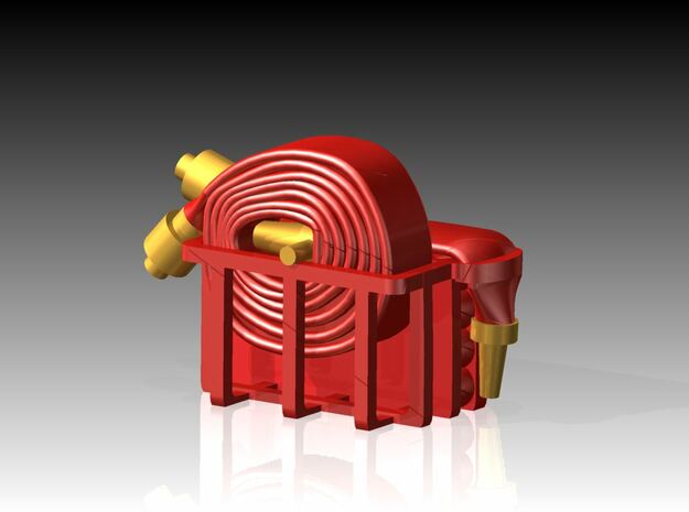 Fire Hose - Flaked & Rolled x 6 1/96 in Tan Fine Detail Plastic