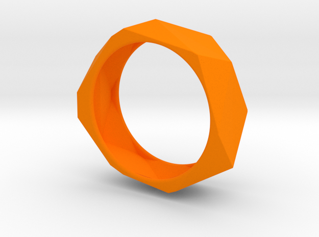 Geo Bracelet  in Orange Processed Versatile Plastic