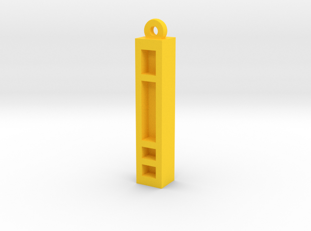 Unova Pendant [Basic] in Yellow Processed Versatile Plastic