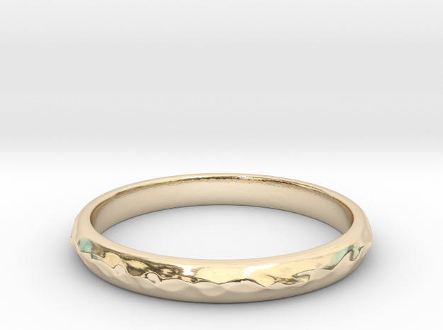  wave ring(size = USA 5.5) in 14k Gold Plated Brass