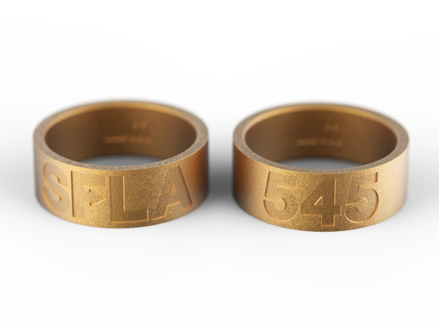 SFLA / 545 (size 8.5) in Polished Gold Steel