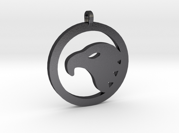 Eagle Eye Pendant in Polished and Bronzed Black Steel