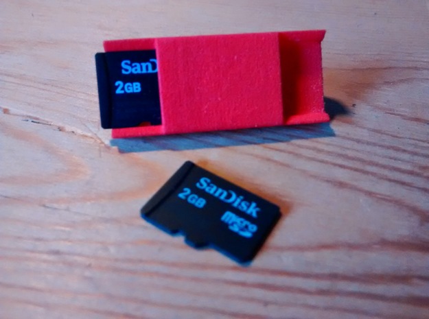 Watchband microSD holder in Red Processed Versatile Plastic