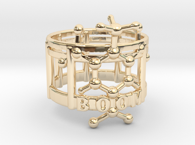 TNT boom ring in 14k Gold Plated Brass