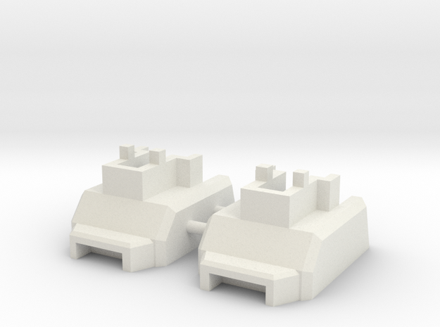 Customatron - Landformer - Feet Kit (Lrg) in White Natural Versatile Plastic
