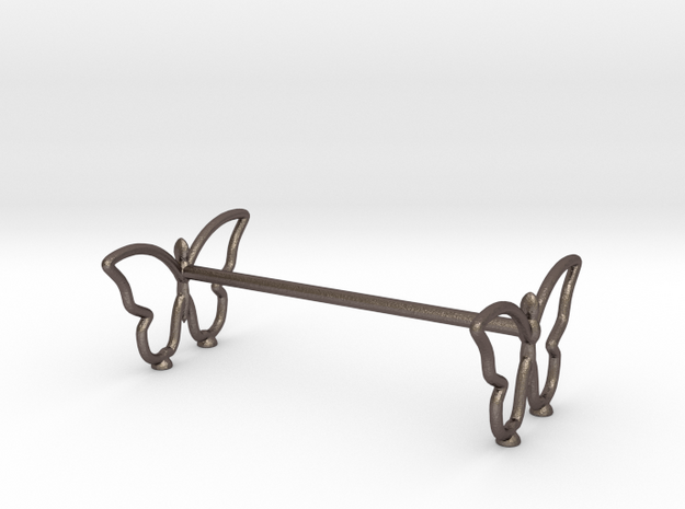 Supports For Flatware in Polished Bronzed Silver Steel