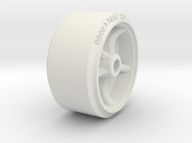 1-16 M3-M4 Early Road Wheel in White Natural Versatile Plastic