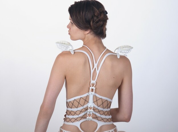 Seed Of Life corset in White Natural Versatile Plastic