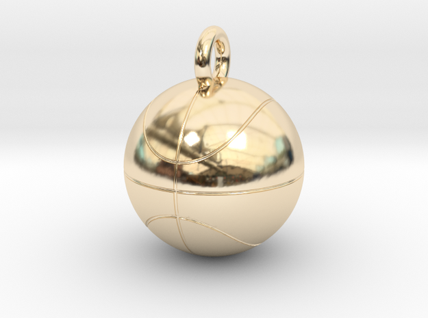 Basketball in 14K Yellow Gold