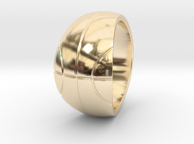 Size 10 Basketball Ring  in 14K Yellow Gold