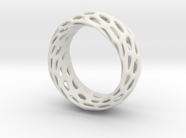 Trous Ring Size 4 in White Natural Versatile Plastic