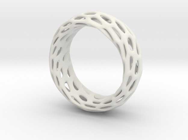Trous Ring Size 5.5 in White Natural Versatile Plastic