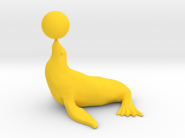 Seal ball in Yellow Processed Versatile Plastic