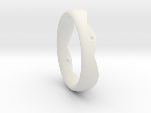 Swing Ring elliptical 19mm inner diameter in White Natural Versatile Plastic