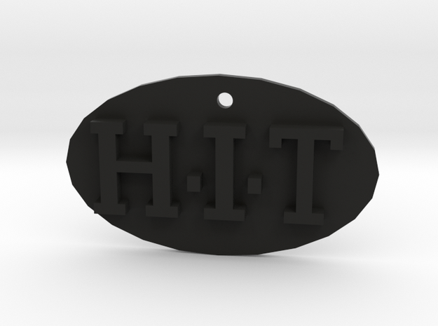 H.I.T key chain  (High Intensity Program) in Black Natural Versatile Plastic