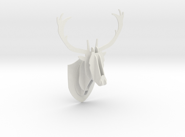 Deer in White Natural Versatile Plastic