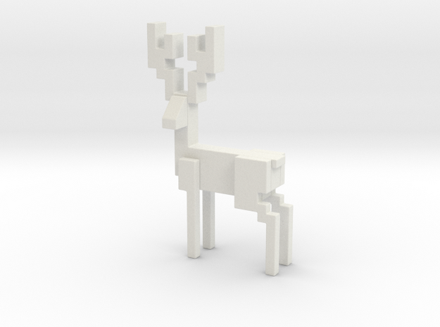 Deer 2 in White Natural Versatile Plastic