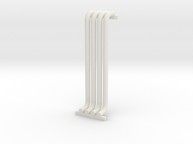 N Scale Pipe Rack Riser 28mm in White Natural Versatile Plastic