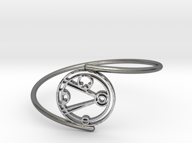Emily - Bracelet Thin Spiral in Polished Silver