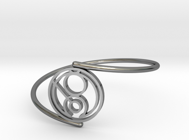 Gina - Bracelet Thin Spiral in Fine Detail Polished Silver