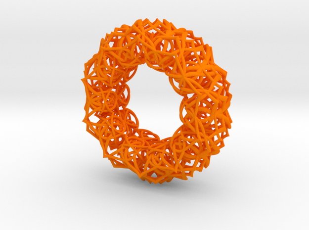 Bracelet The  geometric  size 2 3/4 (70mm) in Orange Processed Versatile Plastic