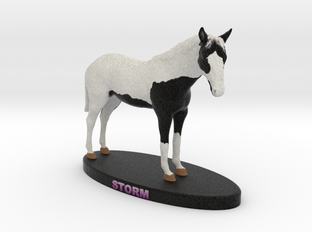 Custom Horse Figurine - Storm in Full Color Sandstone
