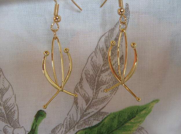 Composition 1 Earrings in 18k Gold Plated Brass