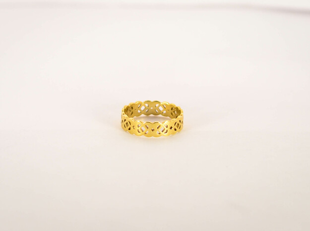 Celtic Ring Size 6 in Polished Brass