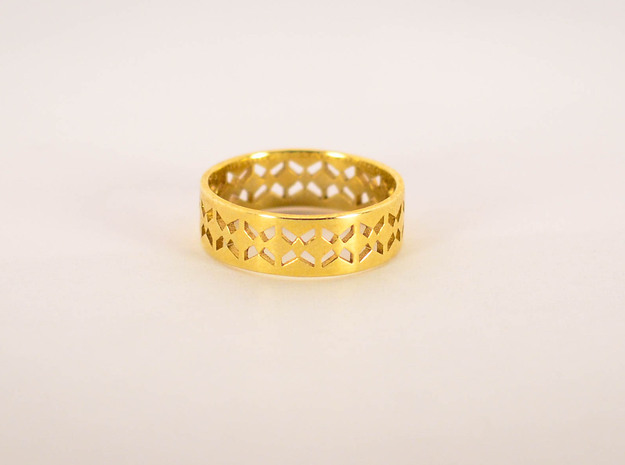 Inverse Echelon Ring Size 6 in Natural Brass