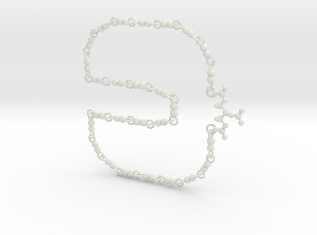 Nitroglycerin Necklace in White Natural Versatile Plastic