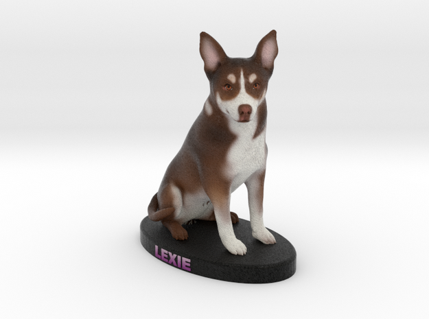 Custom Dog Figurine - Lexie in Full Color Sandstone